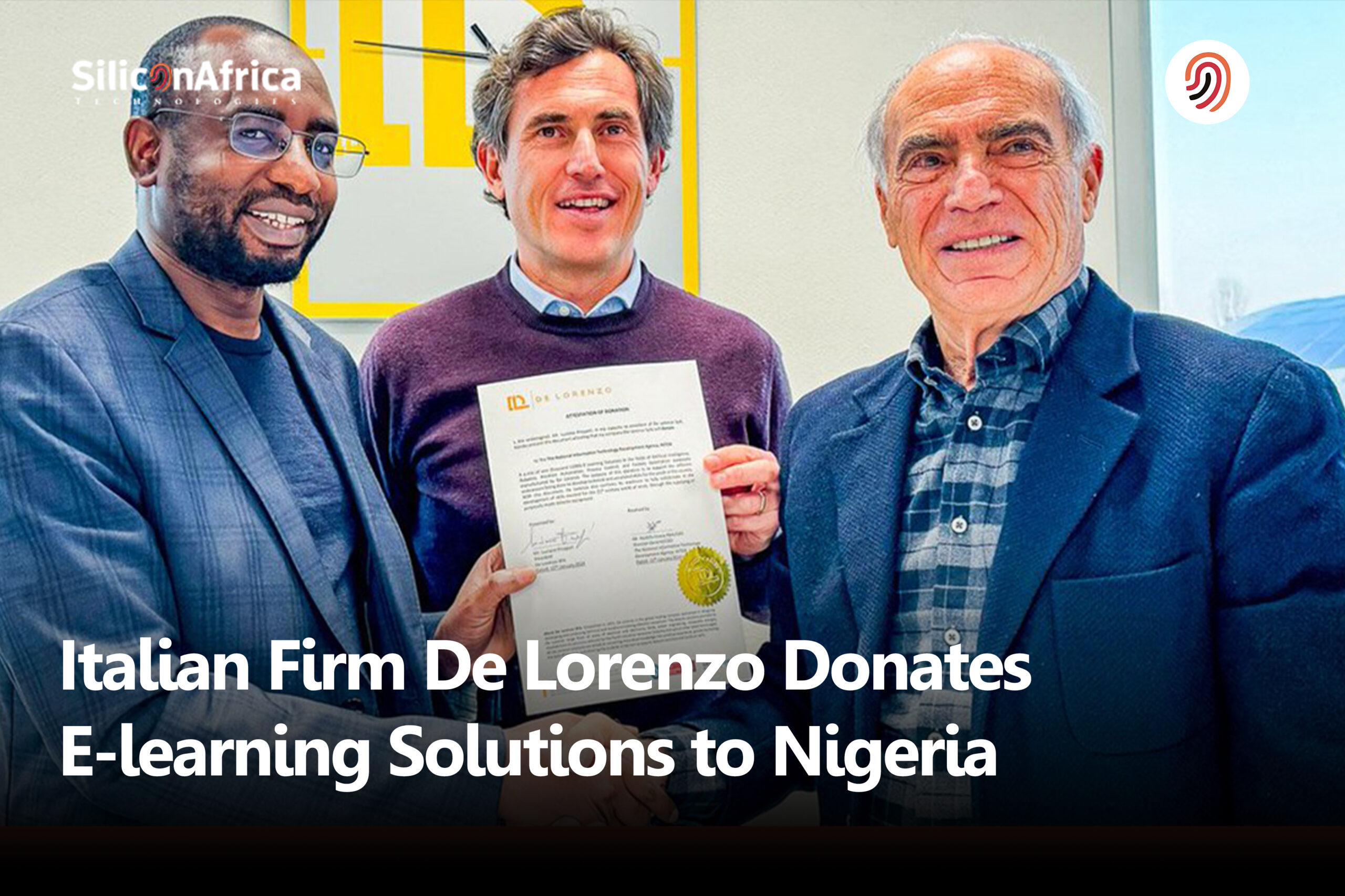 Italian Firm De Lorenzo Donates E-learning Solutions to Nigeria