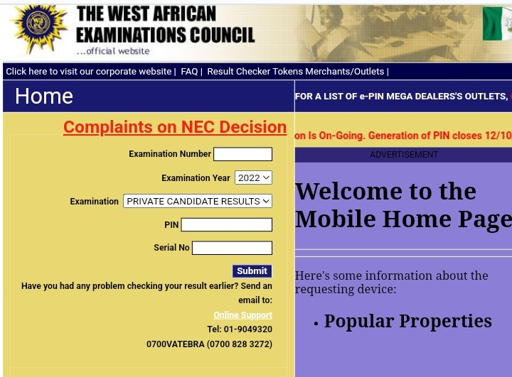 How to check your WAEC result on your phone