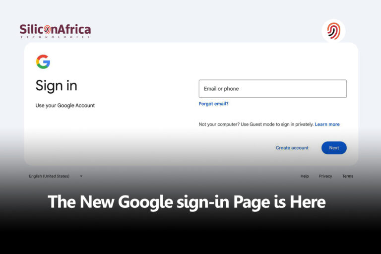 New Google sign-in Page