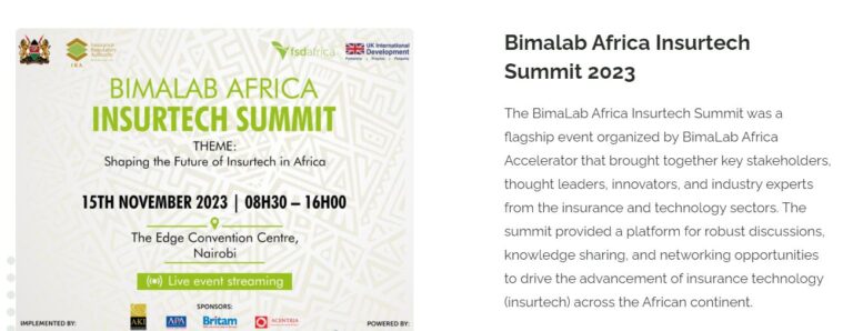 BimaLab Africa Insurtech Accelerator Program