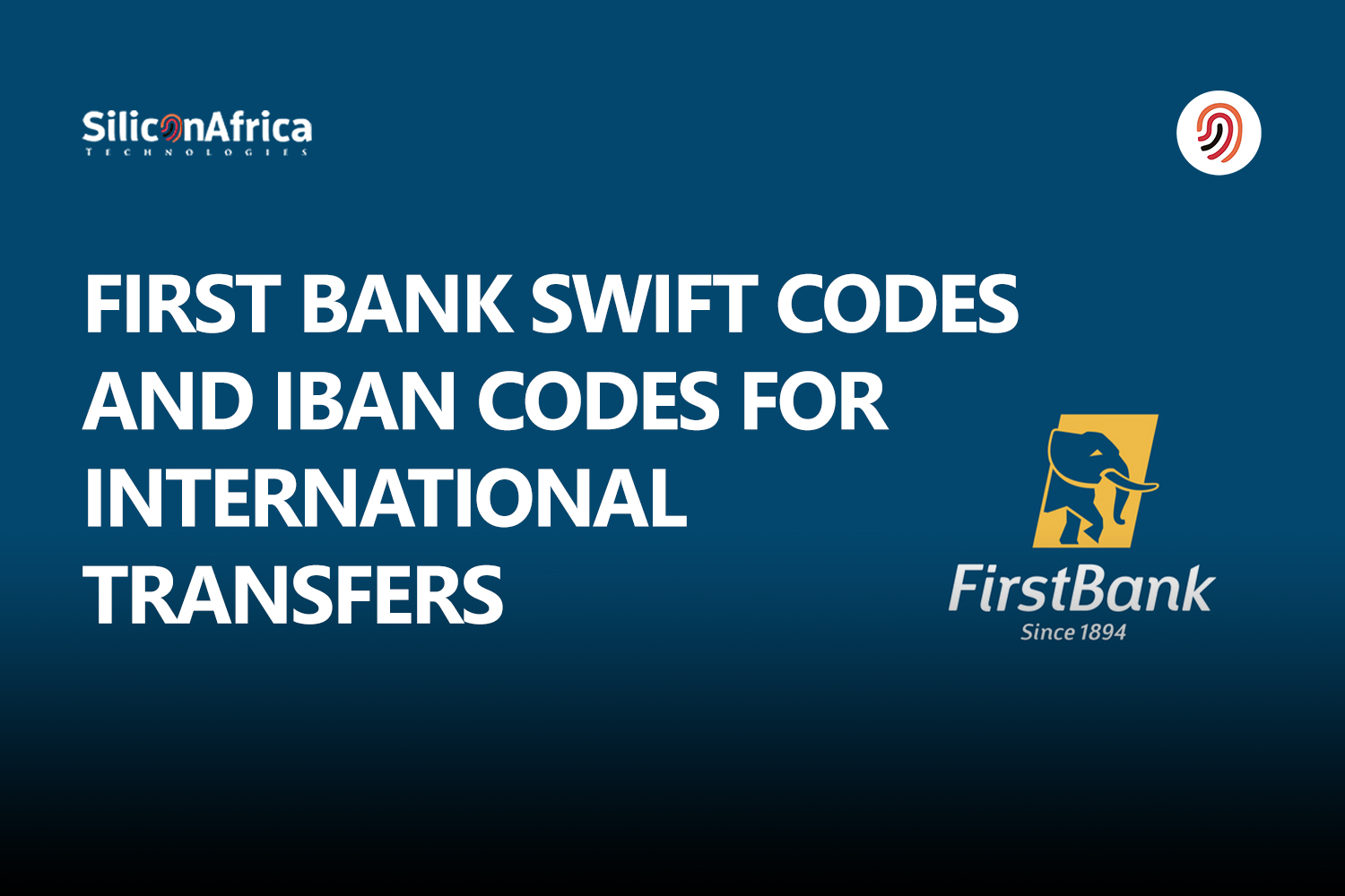 First bank swift code