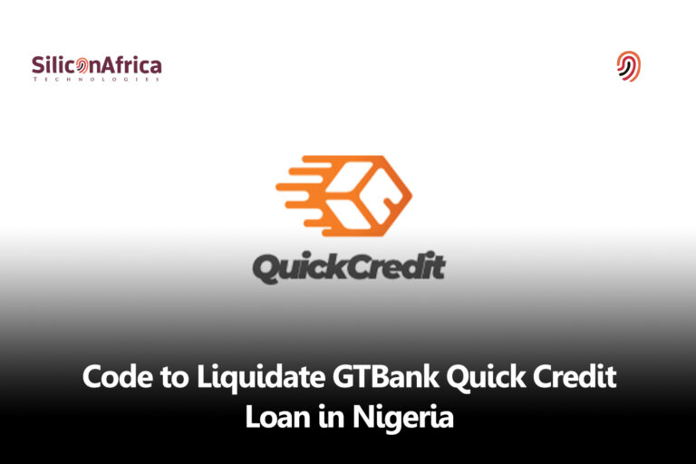 code to liquidate gtbank quick credit loan