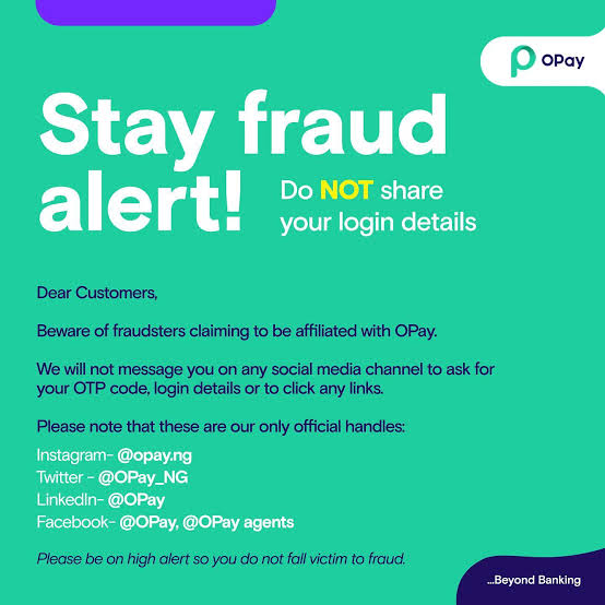 OPay Warns Customers About Fraud and Starts Checking Physical Addresses