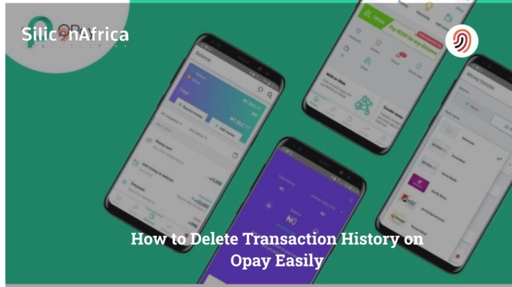 how to delete transaction history on opay