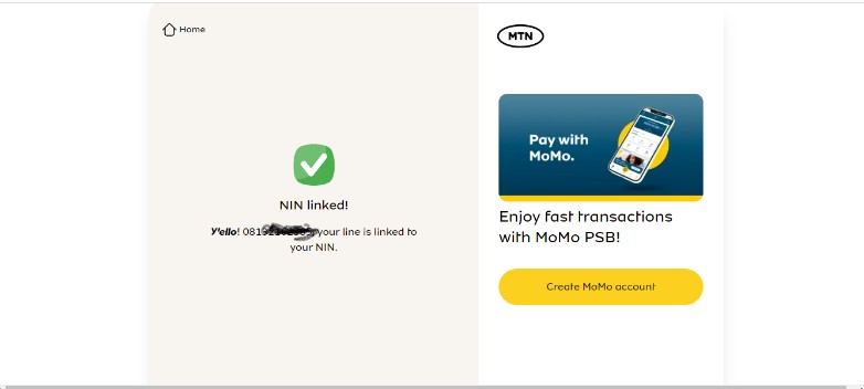 How to Link Your NIN to Your MTN Line Online