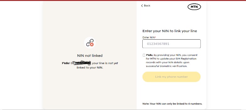 How to Link Your NIN to Your MTN Line Online