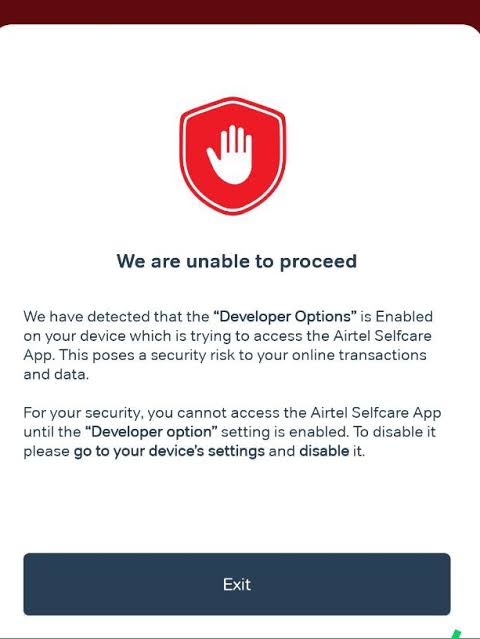 Airtel Kenya Blocks Users with Developer Options Enabled