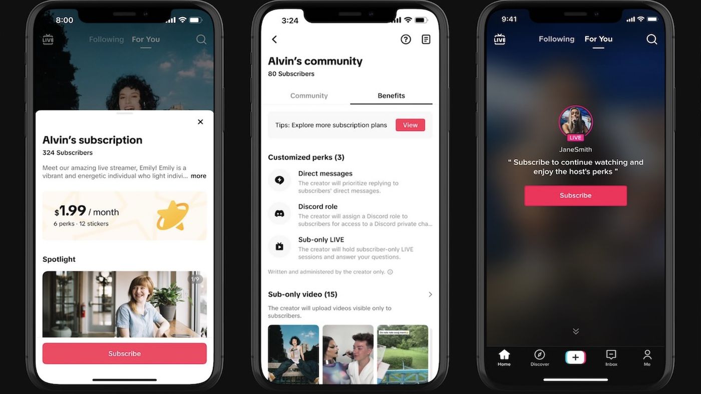 TikTok Subscriptions Launch