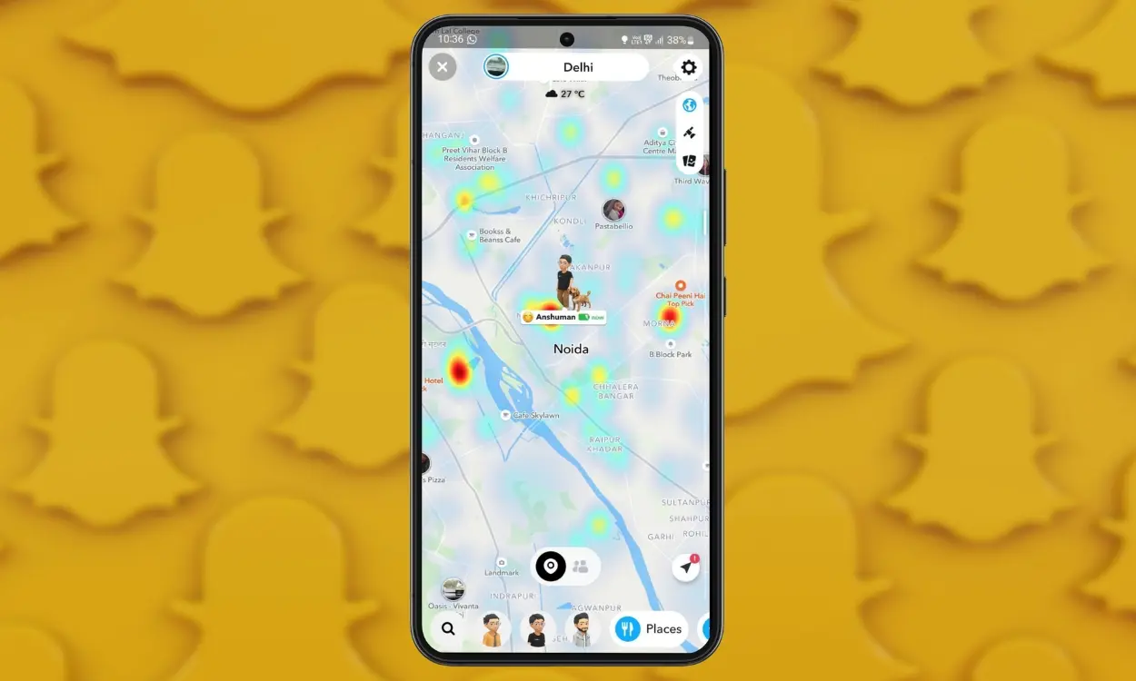 how to use Snapchat map