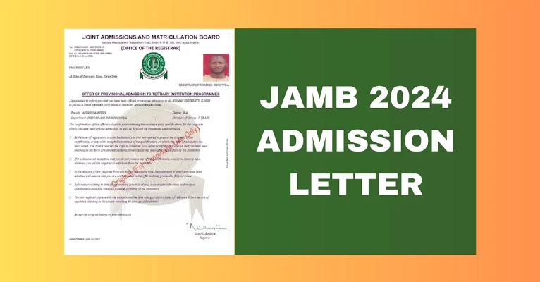 JAMB 2024 Admission Letter