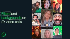 whatsapp introduces filters and backgrounds