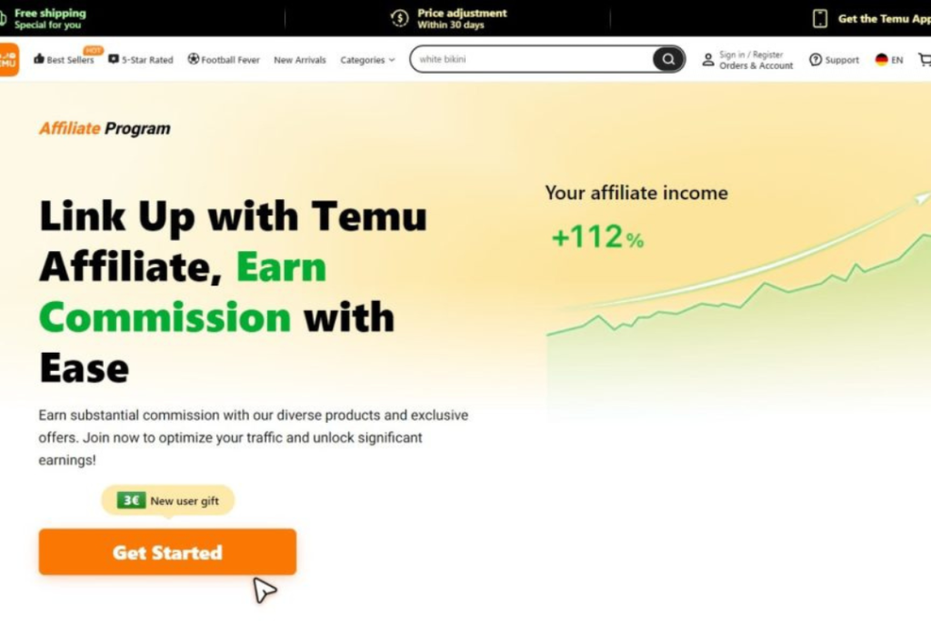 Temu Affiliate Program