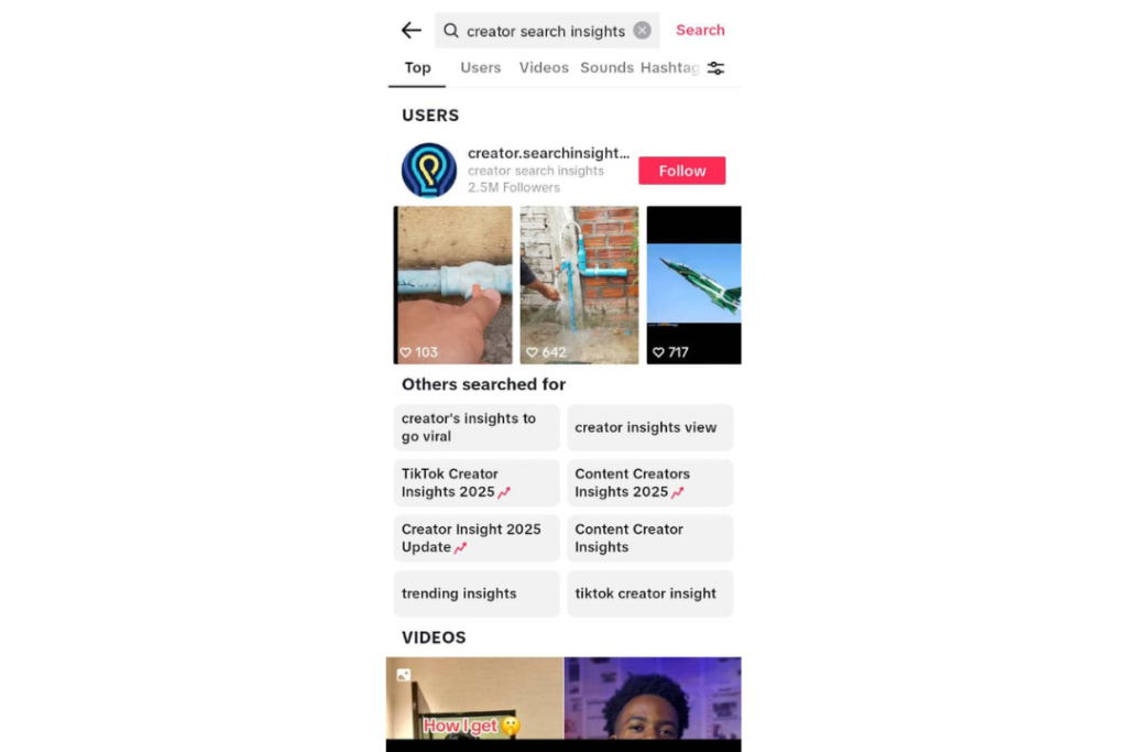 Creator Search Insigh