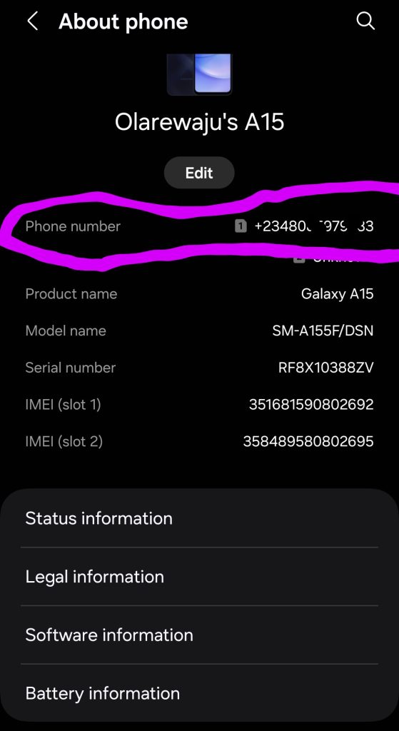 how to check phone number on airtel