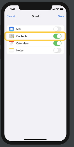 sync contacts