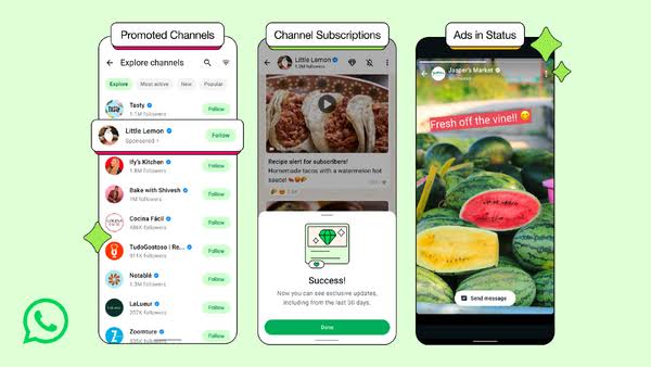 Meta Introduces Ads on WhatsApp Status and Channels