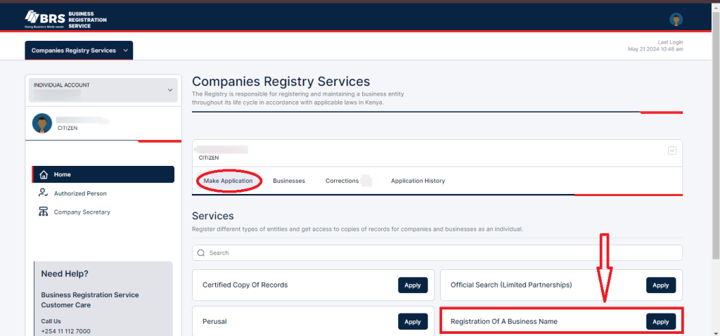 how to register a business name in kenya
