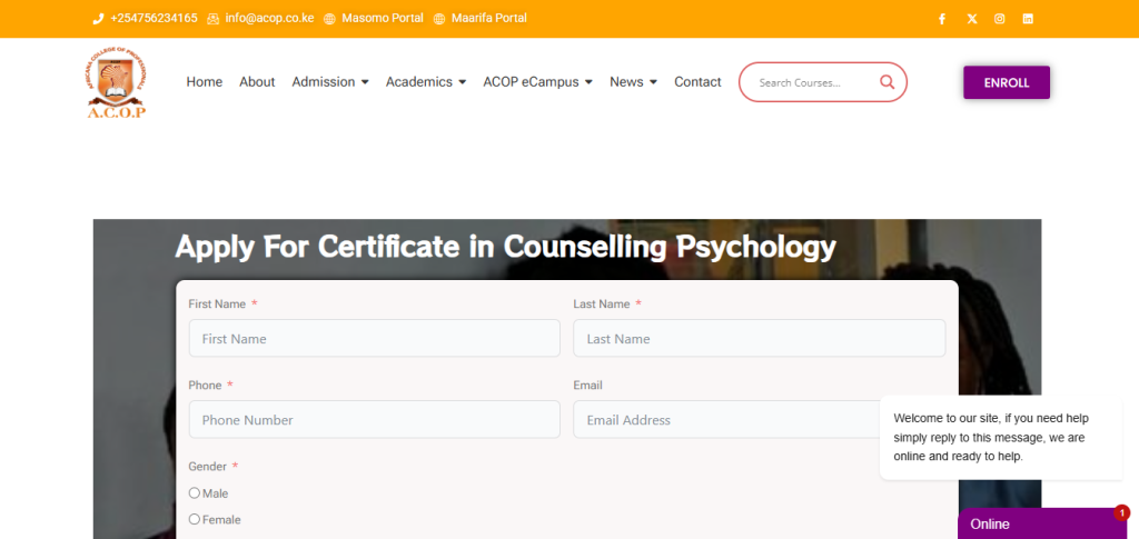 Psychology Courses in Kenya Online