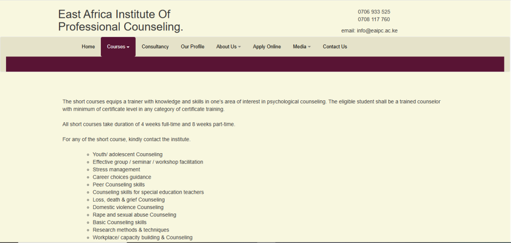 Psychology Courses in Kenya Online