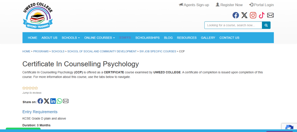 Psychology Courses in Kenya Online