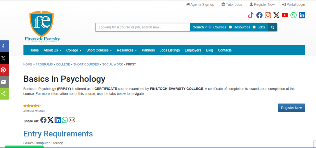 Psychology Courses in Kenya Online