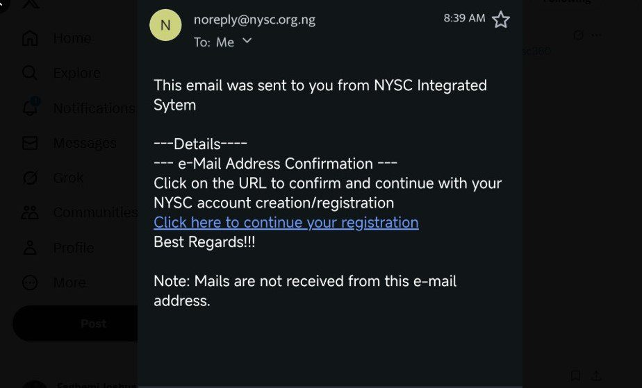 NYSC Registration’s Confirmation Link Stalls with Face Capturing Downtime
