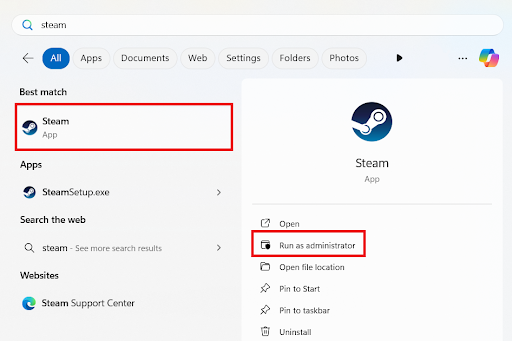 Disk Write Error Steam