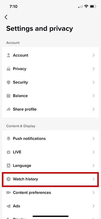 How to Check TikTok Watch History