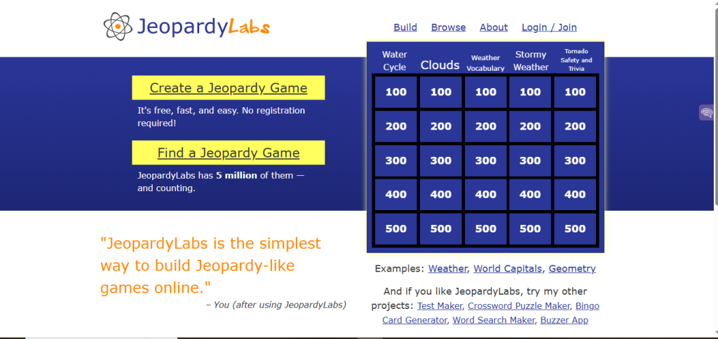 Best Jeopardy Maker Game Tools for Teachers