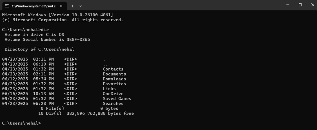 List of CMD Commands