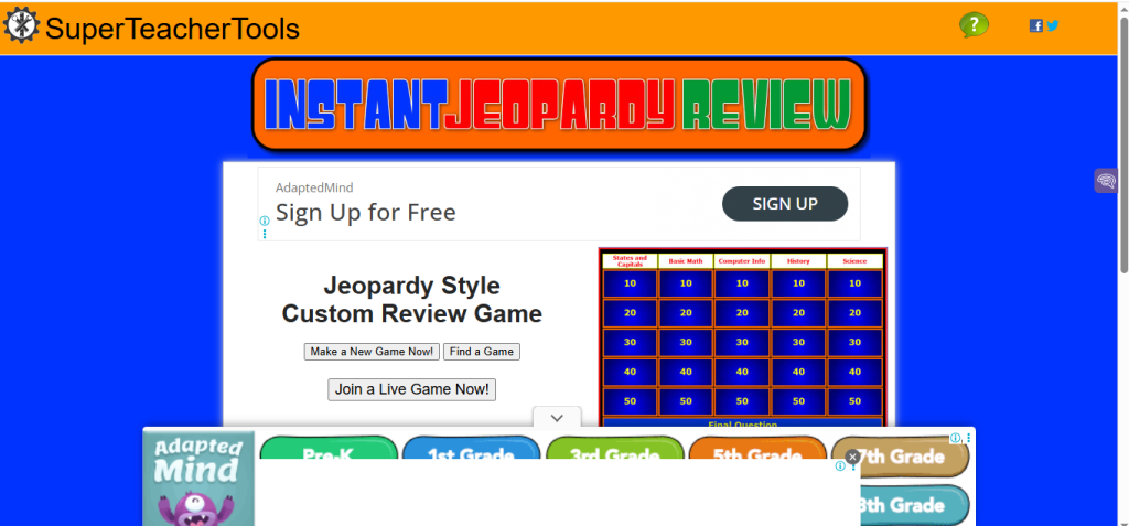 Best Jeopardy Maker Game Tools for Teachers