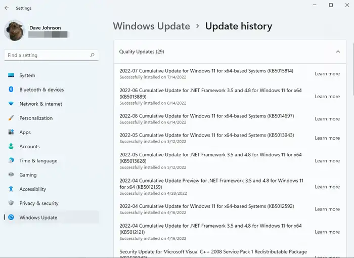Windows Update Stuck