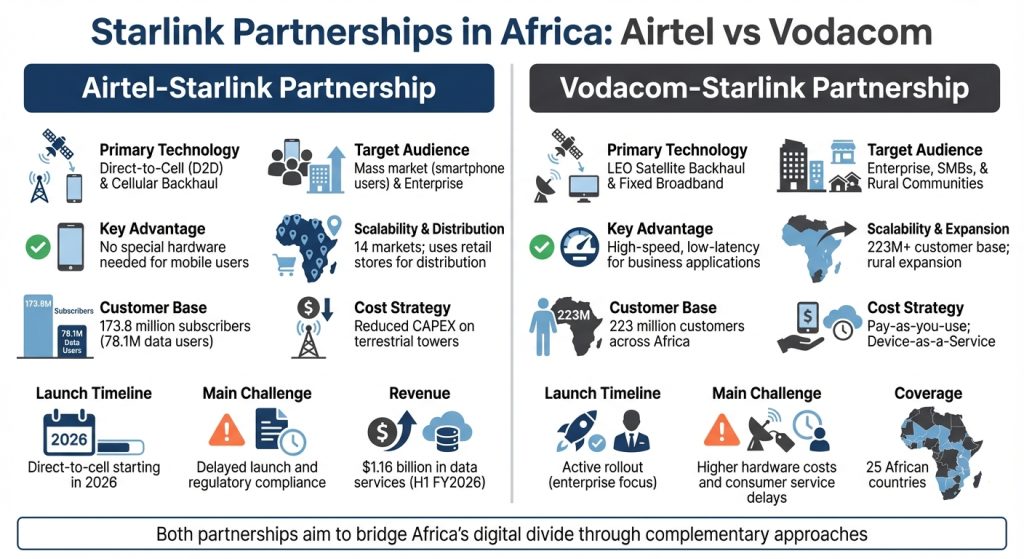 Starlink Partners with Airtel & Vodacom to improve internet access